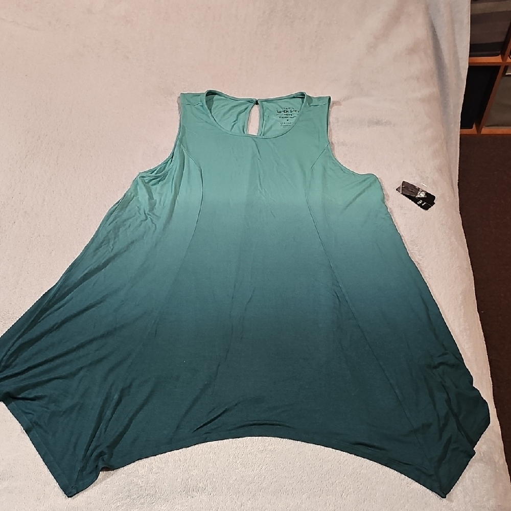 torrid Teal Ombre Sleeveless Swing Tank